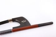 3/4 upright Double Bass Bow German Bow Brazilwood Black Natural Bow Hair...a.housworth