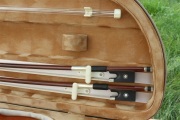 1 pcs Advance 4/4 Violin Case D Shape Portable Carry Bag Adjustable Shoulder Straps with 2 Bows Holders
