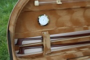 1 pcs Advance 4/4 Violin Case D Shape Portable Carry Bag Adjustable Shoulder Straps with 2 Bows Holders