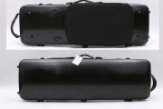 New 4/4 Violin Case Mixed Carbon Fiber Violin Box Black Case Lock Case Bags...hans-kann-es