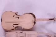 New 4/4 violin unfinished Flame maple spruce Top Unglue top DIY Violin...klrstevens