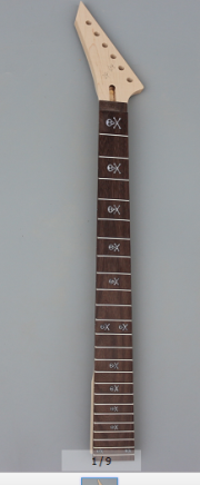 Reversed 22 Fret Maple Guitar Neck 25.5 Inch ESP Head Skull Inlay Locking Nut...feju3099.yori68aul