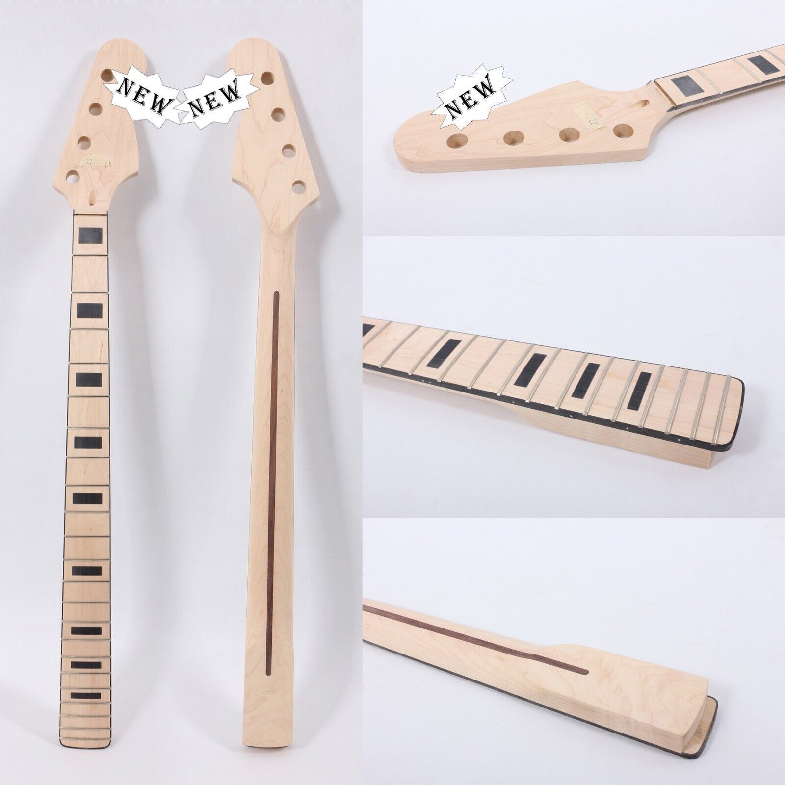 Maple Jazz Bass Guitar Neck 20 fret 32inch Maple Fretboard Black Block binding.mrfolmer Yinfente Musical Instrument official website