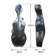 New 4/4 cello case Carbon Fiber Cello Box Strong light 3.6kg Two wheel Black...zhawa_40