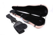 Yinfente 4/4 Violin Case Carbon Fiber Violin Box Strong Cases Protect Rose Gold