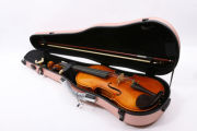 Yinfente 4/4 Violin Case Carbon Fiber Violin Box Strong Cases Protect Rose Gold