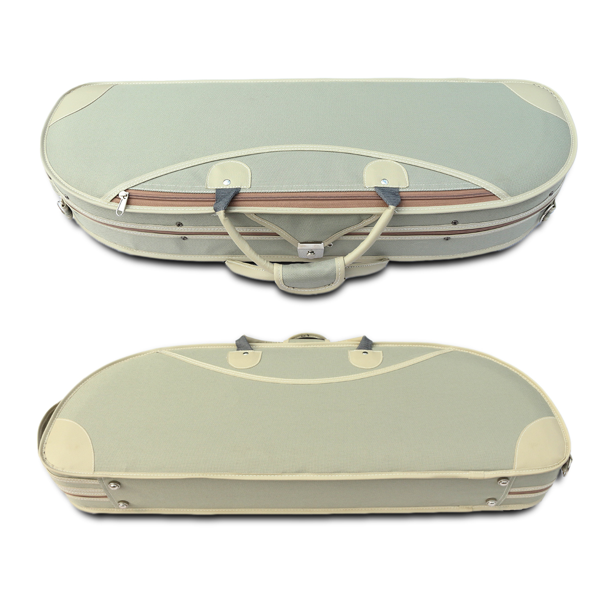 yinfente 4/4 Violin Case with Straps 2 Bows Holder Strong Light 