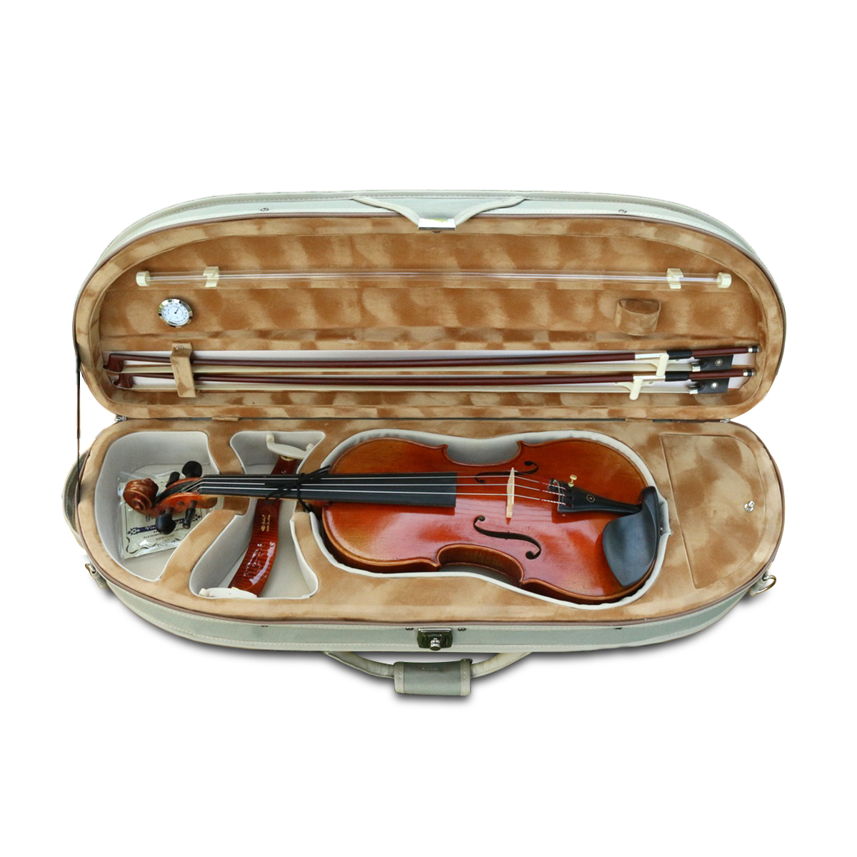 yinfente 4/4 Violin Case with Straps 2 Bows Holder Strong