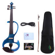 Advance 16inch Electric Viola 5 String Viola Blue Ebony Fittings with Case Bow