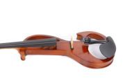 Electric Violin 4/4 Solid wood Sweet Tone Free Case Bow Silent Violin Dark Red