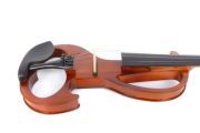 Electric Violin 4/4 Solid wood Sweet Tone Free Case Bow Silent Violin Dark Red