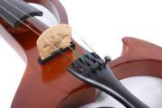 Electric Violin 4/4 Solid wood Sweet Tone Free Case Bow Silent Violin Dark Red
