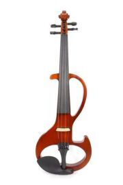 4/4 Electric Violin Full Size Active Silent Violins Practice Ebony Fittings Case