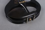 Black Electric Violin 4/4 Silent Violins Solid Wood Ebony Violin Parts Case Bow