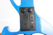 Blue Electric Violin 4/4 Free Case Silent Violin Solid Wood Ebony Violin Parts