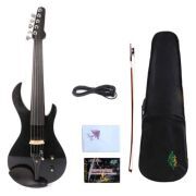 4/4 Electric Violin Solid wood 5string violin Blue color With Violin case bow