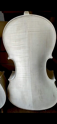 Yinfente 4/4 Cello Full Size Unfinished Cello Flame Maple Spruce