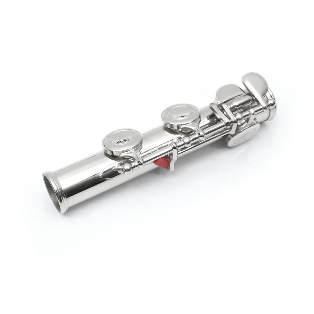 Glarry 16 Keys C Cupronickel Flute Closed Hole Separated E Key Silver Pink Blue