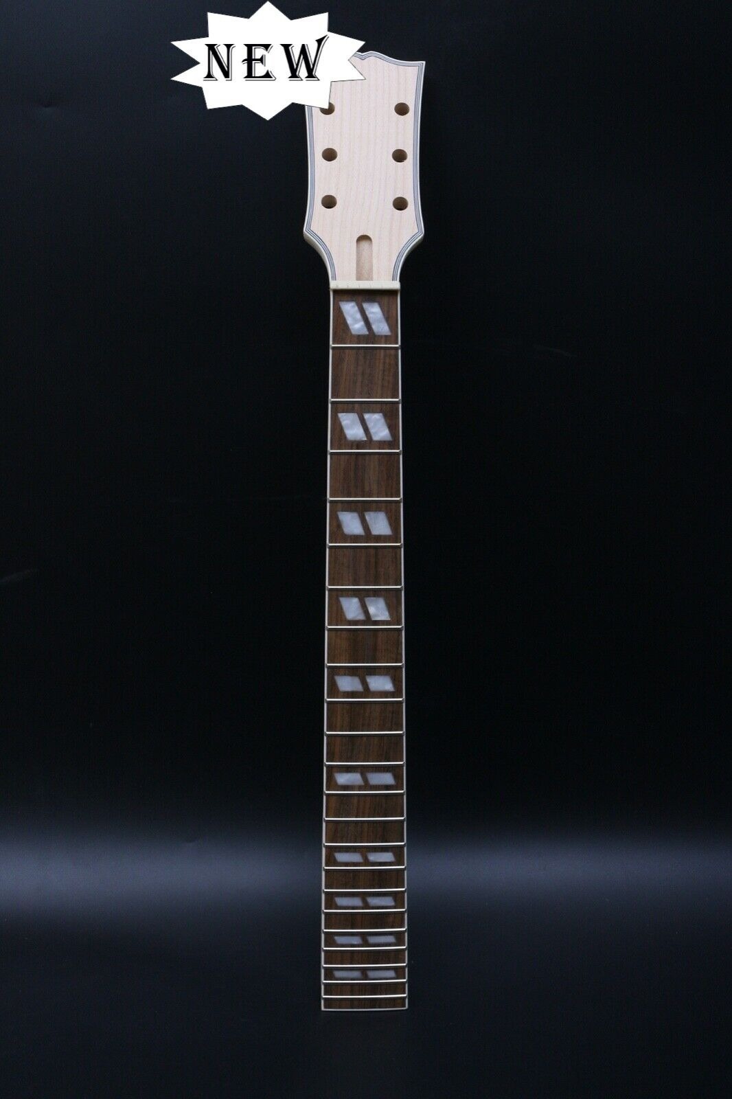 Guitar Neck 22 Fret 24.75 inch fully bound headstock black ebony Fretboard SG Heel Set in bretta 75