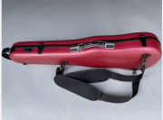 New 4/4 Violin Case Carbon Fiber Violin Box Dark Red Color Strong Back Strap