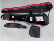 New 4/4 Violin Case Carbon Fiber Violin Box Dark Red Color Strong Back Strap