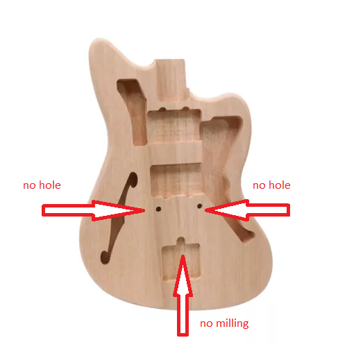 yinfente Mahogany Electric Guitar Body Jazzmaster Bolt on Heel pickup DIY Unfinished jmai de xa5itm Yinfente Musical Instrument official website