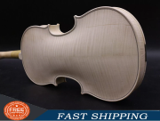 4pcs violin pegs and Master Hand made Violin 4/4 Tiger Flame Maple Spruce White Violin Unfinished US-klzstar2