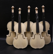 4pcs violin pegs and Master Hand made Violin 4/4 Tiger Flame Maple Spruce White Violin Unfinished US-klzstar2