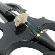 Yinfente 16inch Electric Viola Silent Pickups Practice Ebony Viola with Parts Case Creative Styling
