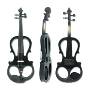 Yinfente 16inch Electric Viola Silent Pickups Practice Ebony Viola with Parts Case Creative Styling