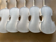 Yinfente 1piece Professional Unfinished 4/4 Violin Tow Flame Maple Back Wood Violin Spruce Handmade for DIY Violin