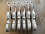 Yinfente 1piece Professional Unfinished 4/4 Violin Tow Flame Maple Back Wood Violin Spruce Handmade for DIY Violin