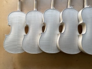 Yinfente 1piece Professional Unfinished 4/4 Violin Tow Flame Maple Back Wood Violin Spruce Handmade for DIY Violin
