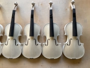 Yinfente 1piece Professional Unfinished 4/4 Violin Tow Flame Maple Back Wood Violin Spruce Handmade for DIY Violin