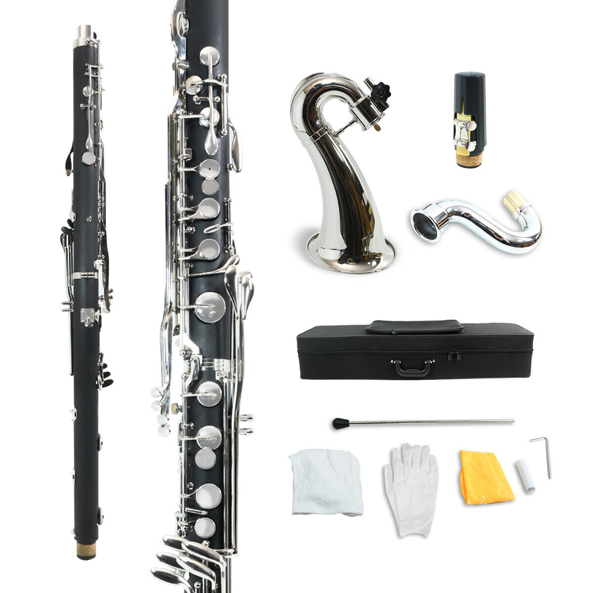 New Bass Clarinet Low Eb Flat Synthetic Wood Clarinet Pro Level Easy Blow migramirez81
