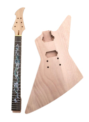 Yinfente Mahogany Firebird KL Guitar Neck 22Fret 24.75inch Dark Rosewood Fretboard Dragon Inlays Explorer Body No Pickguard