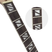 Yinfente Electric Guitar Kit Guitar Mahogany Body Guitar Neck 22 Fret Nice Inlays Set in Heel for Guitar Part