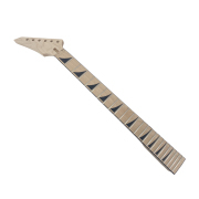 Yinfente Maple guitar neck 24fret 25.5inch shark fin inlay jackson head Reversed head bolt on heel DIY guitar necks