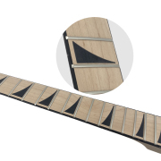 Yinfente Maple guitar neck 24fret 25.5inch shark fin inlay jackson head Reversed head bolt on heel DIY guitar necks
