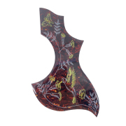 Yinfente Hummingbird Pickguard for Gibson Acoustic Guitar, Adhesive back, Tortoise