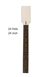 24inch Guitar Neck 24fret Canada Maple Rosewood Fretboard Dot Inlay Tele Head