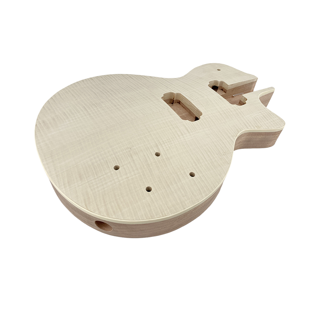 Unfinished Guitar Body Mahogany Flame Maple wood For Les Paul