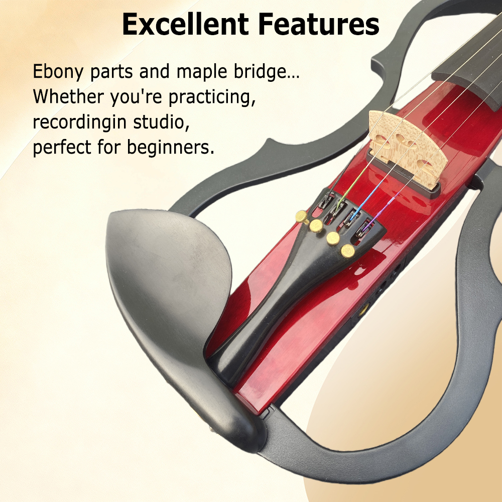 Yinfente 4/4 electric Red violin Copy Yamaha Pickup Advance