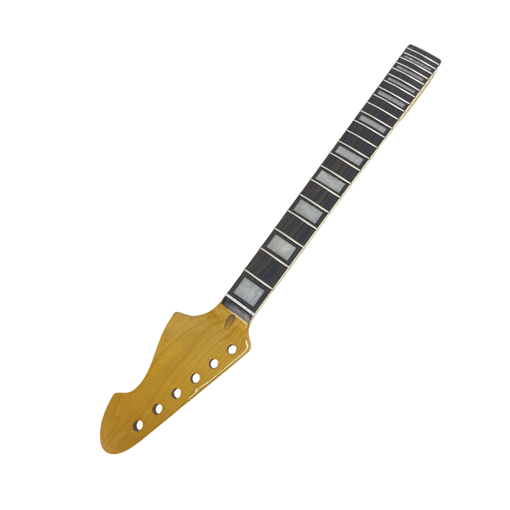 22 fret 24 inch Maple Elektrische Gitaar Hals Onvoltooide Korte Schaal gitaar Hoofd voor ST stijl diy vervanging