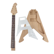 Guitar Kit Guitar Neck 22fret Guitar Body Mahogany Flying V Guitar pickguard