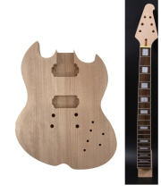 1set Guitar Kit 22fret Guitar Neck Maple Guitar Body Set in Heel DIY Guitar SG guitar Flying V Style