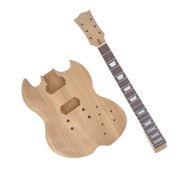 Yinfente Electric Guitar Kit Guitar Mahogany Body Guitar Neck 22 Fret Nice Inlays Set in Heel for Guitar Part