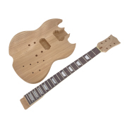 Yinfente Electric Guitar Kit Guitar Mahogany Body Guitar Neck 22 Fret Nice Inlays Set in Heel for Guitar Part