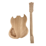 Yinfente Electric Guitar Kit Guitar Mahogany Body Guitar Neck 22 Fret Nice Inlays Set in Heel for Guitar Part