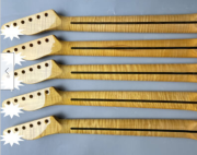 Maple Guitar Neck 21 Fret 25.5 inch for Tele style electric guitar Clear Painting Flame Maple Dots inlay for zetamusic
